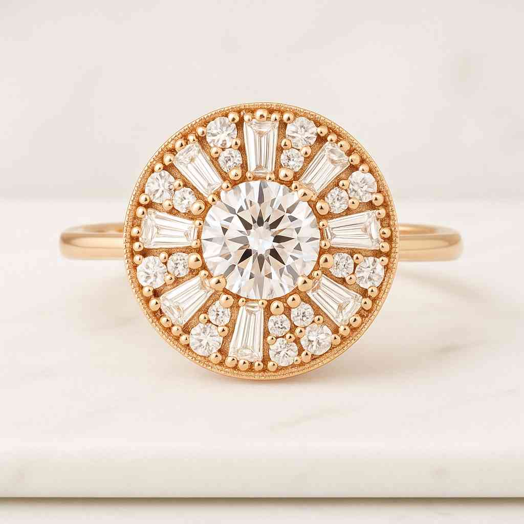 Floral Design Lab Grown Diamond Ring