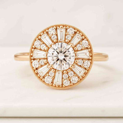 Floral Design Lab Grown Diamond Ring