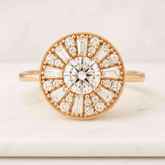 Floral Design Lab Grown Diamond Ring