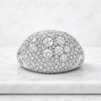 Floral Diamond Dome Ring