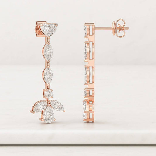 Flower Studs For Women Wedding Engagement Gift Earring