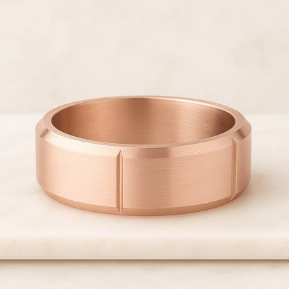 Flush Diamond Wide Thick Wedding Ring Perfect Anniversary Gift For Wife 