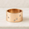 Round Cut Moissanite Diamond Flush Set Band