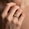 Bezel Set Old European Cut Three Stone Lab Diamond Wedding Band