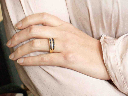 Full Eternity Princess Cut Birthstone Diamond Wedding Band