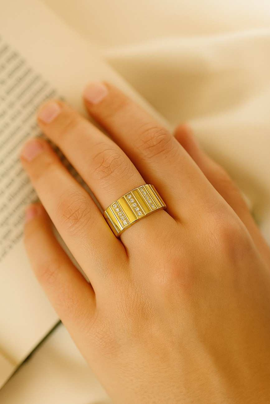 Full Eternity Sparkling Round Cut Moissanite Diamond Band