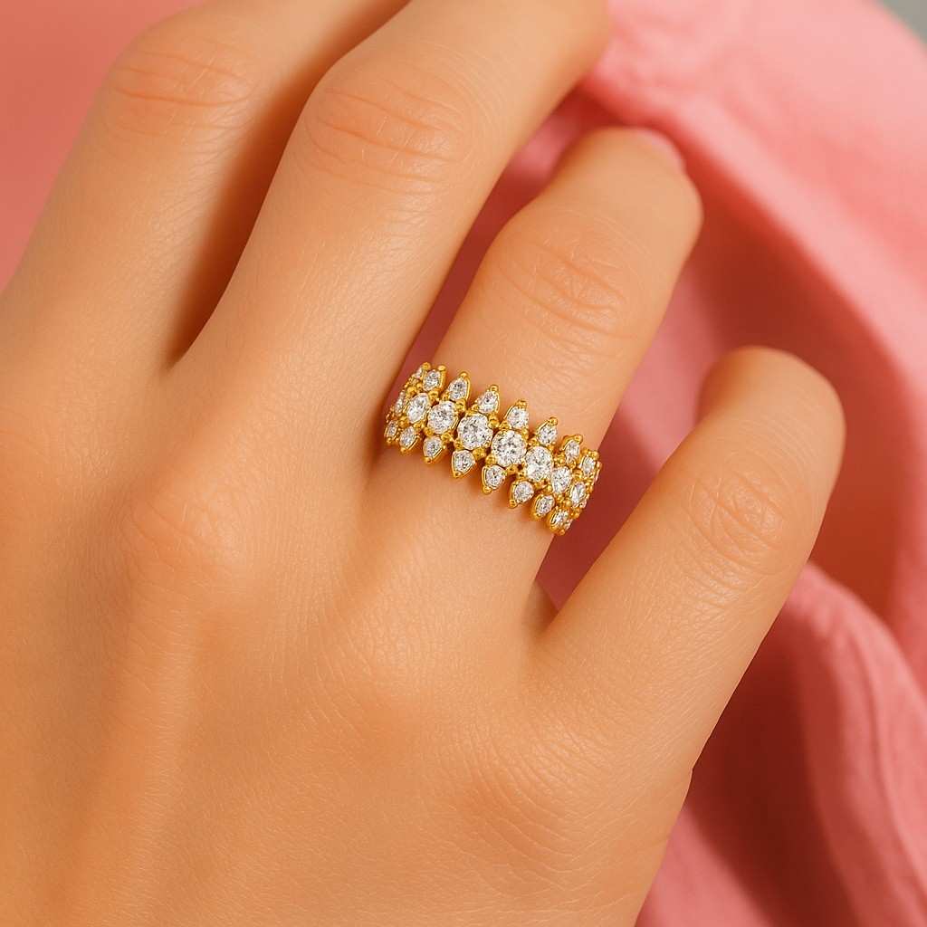 Full Eternity Wedding Band Matching Stackable Band Anniversary Gift For Women Minimalist Band For Wife