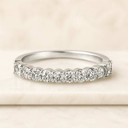 Fully Twisted Band lab grown diamond Band Full Eternity Wedding Band 14k rose gold band