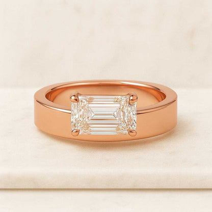 Gemstone Wedding Anniversary Band Promise Ring For Him