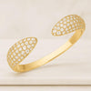 10K Yellow Gold Round Lab Grown Diamond Open Claw Ring For Her