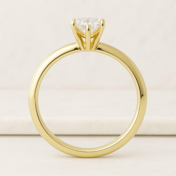 Genuine Lab Grown Diamond Anniversary Ring Unique Proposal Ring for