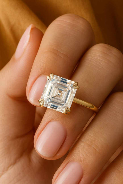Genuine Lab Grown Diamond Ring Wedding Anniversary Gifts for Women Pave Setting Ring