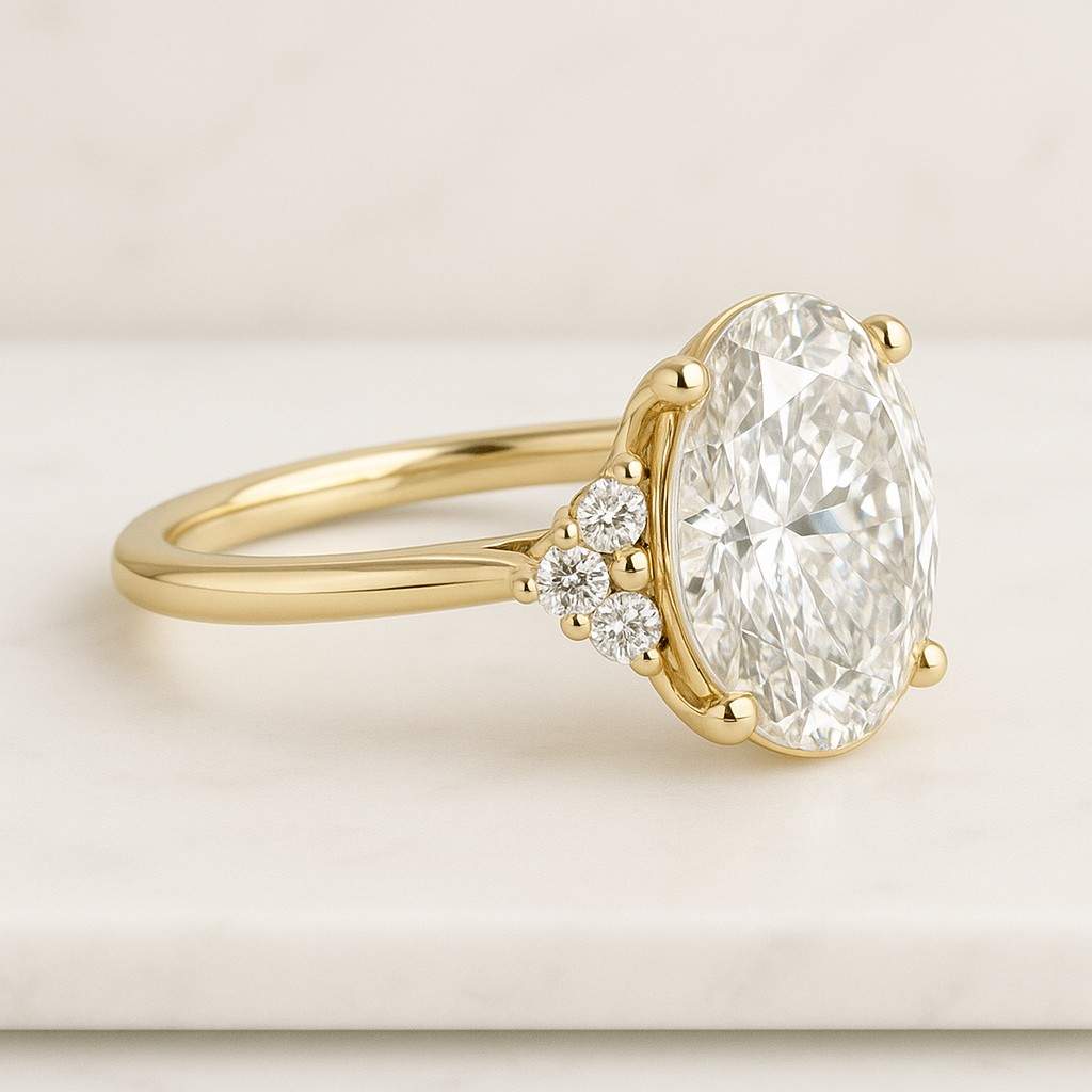 genuine lab grown diamond wedding set bridal rings for her