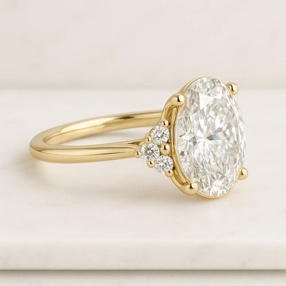 Genuine Lab Grown Diamond Wedding Set Bridal Rings for Her