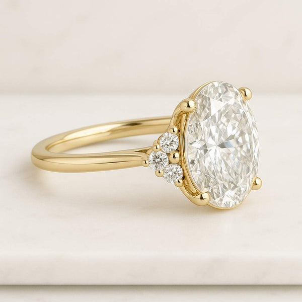 Genuine Lab Grown Diamond Wedding Set Bridal Rings for Her