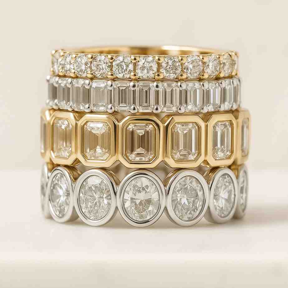 Wedding Band Genuine Lab Grown Diamond Wedding Set for Her