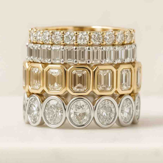 Wedding Band Genuine Lab Grown Diamond Wedding Set for Her