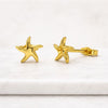 Gold Starfish Stud Earrings in 18K Gold