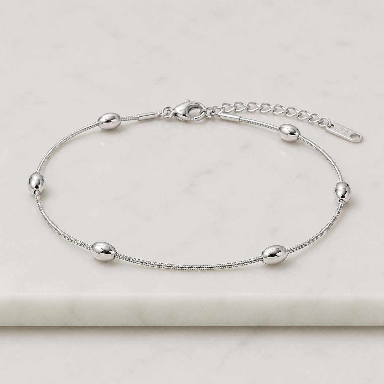 gold beaded anklet | dainty ankle bracelet | minimalist summer jewellery | delicate gift for her
