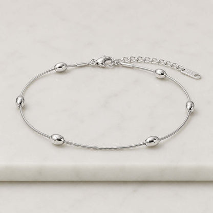 Gold Beaded Anklet | Dainty Ankle Bracelet | Minimalist Summer Jewellery | Delicate Gift for Her
