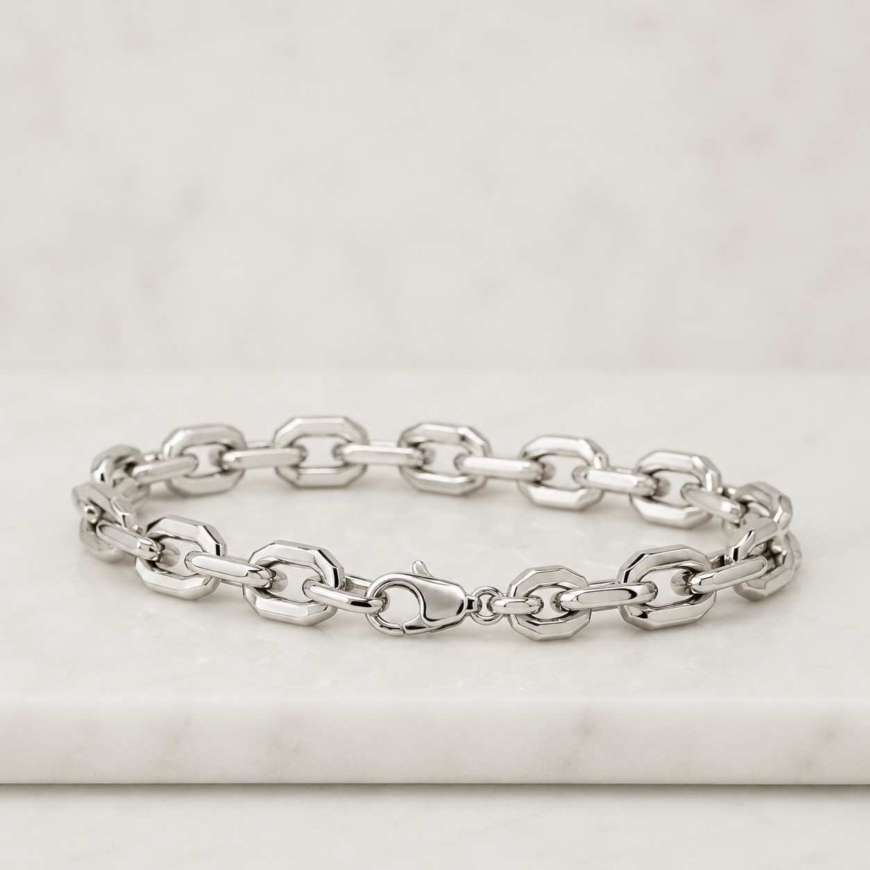 Gold Bracelet 18K Solid | Flower Bead Dainty Chain | Fine Jewelry