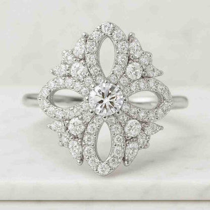 Gold Filled Engagement Wedding Ring Set, 1ct Simulated Diamond Wedding Anniversary Eternity Band Rings