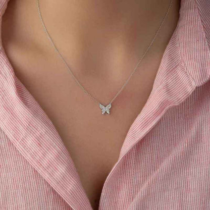 Gold Plated Colorful Tiny Butterfly Enamel Necklace Butterfly Necklace Flying Necklace Animal Necklace Gift for her Everyday Necklace