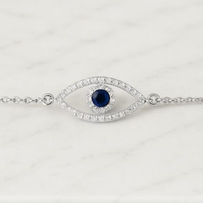 Gold Plated Stainless Steel Evil Eye Charm Bracelet