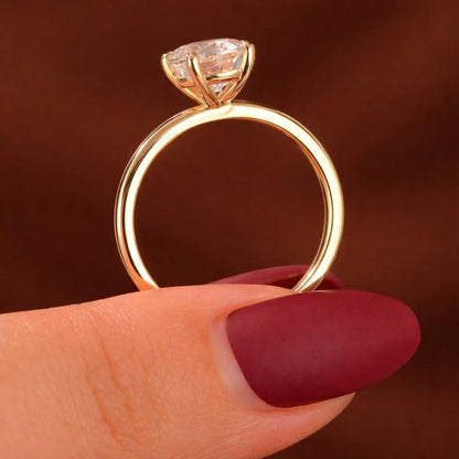 Gold Promise Ring Anniversary Gift Daily Wear Ring
