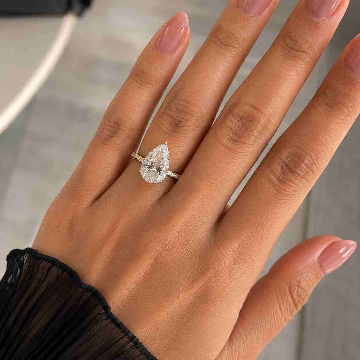 gold ring anniversary gift genuine lab grown diamond ring