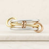 Three Tone Gold Linked Ring For Mom