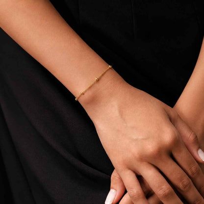 Gold Snake Chain Bracelet, Minimalist Stainless Steel Bracelet, Tiny Gold Bracelet, Dainty Gold Bracelet, Waterproof Jewelry, Gift,