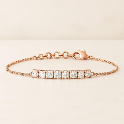 Graduated Bezel Diamond Bangle Bracelet 14k 18k Real Gold Ring