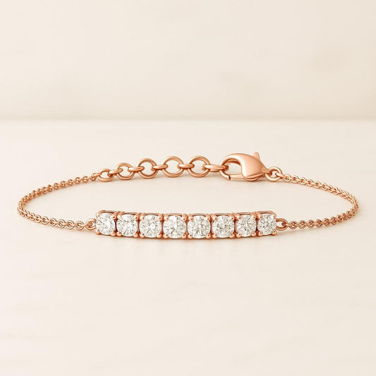 Graduated Bezel Diamond Bangle Bracelet 14k 18k Real Gold Ring