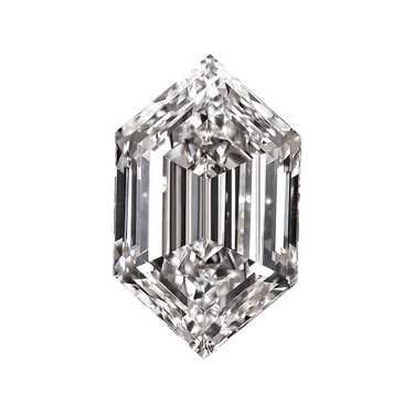 Hexagon Cut Moissanite Engagement Rings