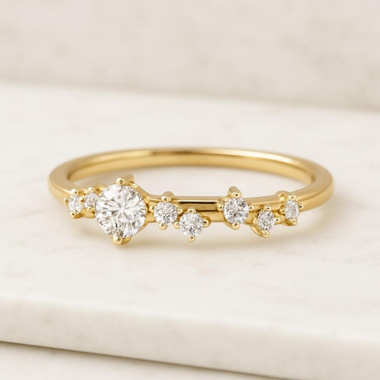 Half Eternity Wedding Band, Half band 1.4mm stones, Matching bands, 925 Sterling Silve