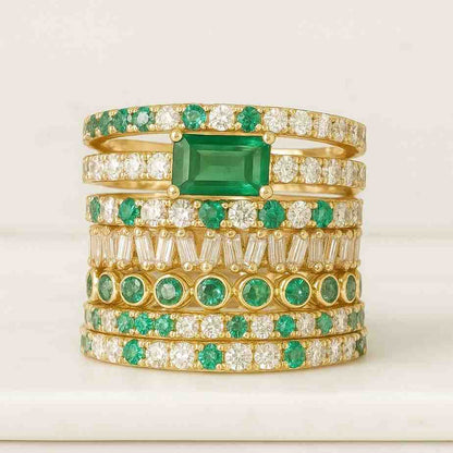 Half Eternity Wedding Ring Thin Diamond Band for Gift 14K Solid Gold Micro Pave Diamond Wedding Band