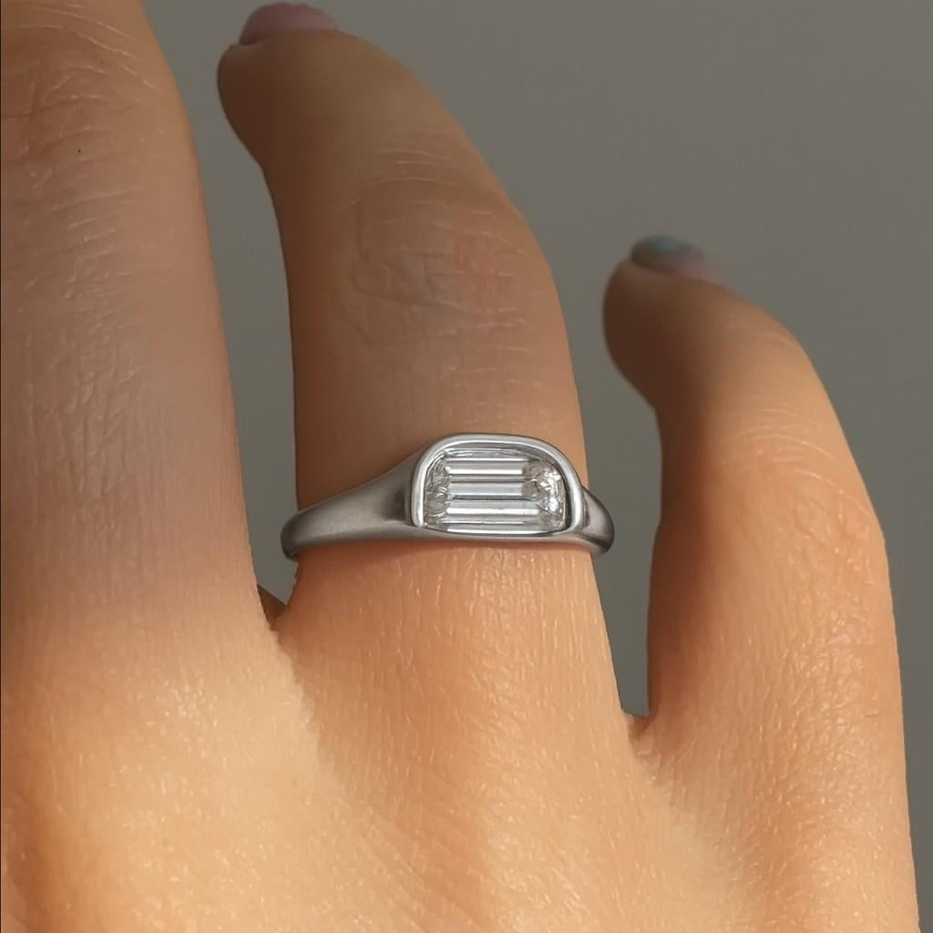 Half Moon Brilliant Cut IGI Certified Loose Diamond 14K White Gold Half Moon Diamond Engagement Ring Half Moon Cut Side Stone Wedding Ring