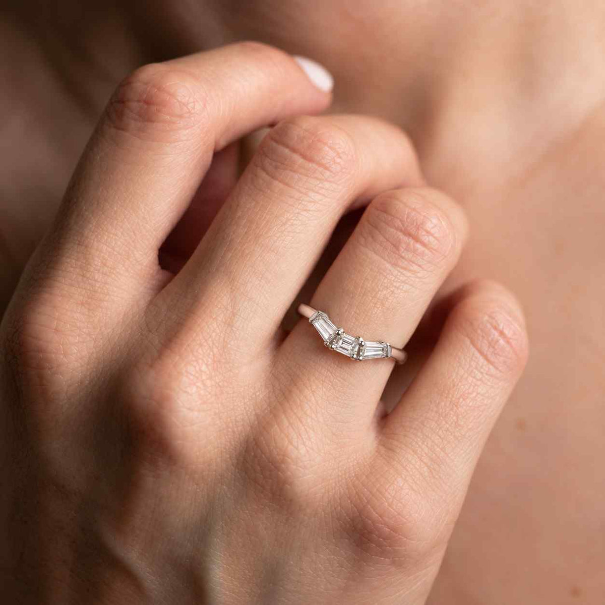 half eternity baguette cut diamond wedding band, east to west set lab grown diamond band, bar setting, customized anniversary ring for women
