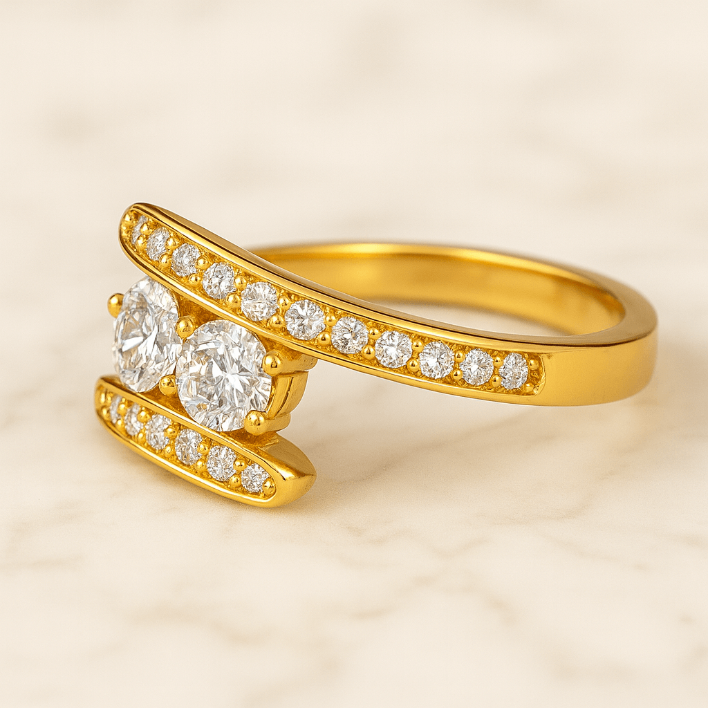 Half Eternity Band for Women Milgrain Band Dainty Lab Grown Diamond Ring Gift