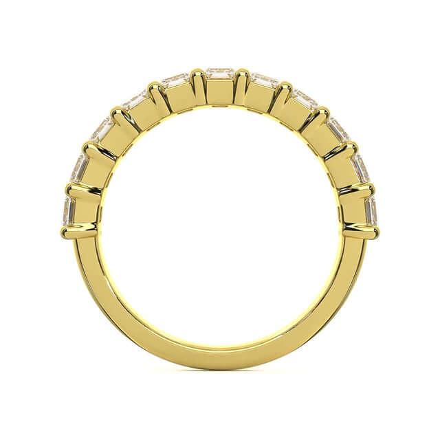 Half Eternity Emerald Lab Grown Diamond Ring