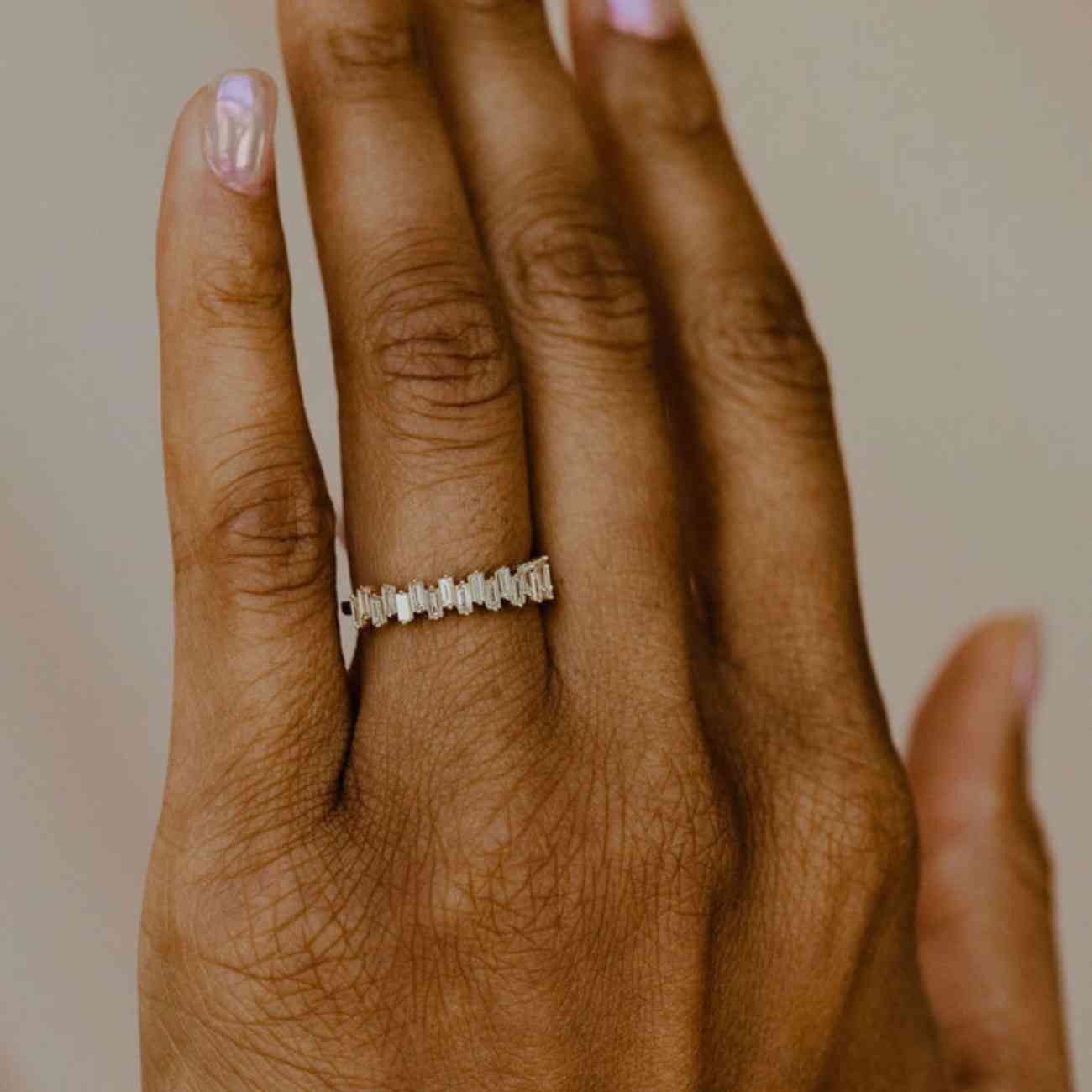 Half Eternity Ring Genuine Lab Grown Diamond Ring
