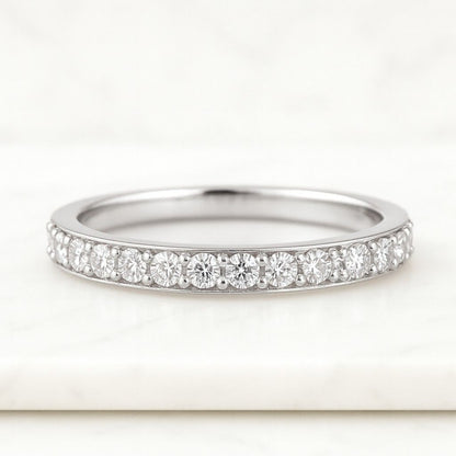 Half Eternity Ring  Sociallove Labgrown  Stackable Anniversary gift for women