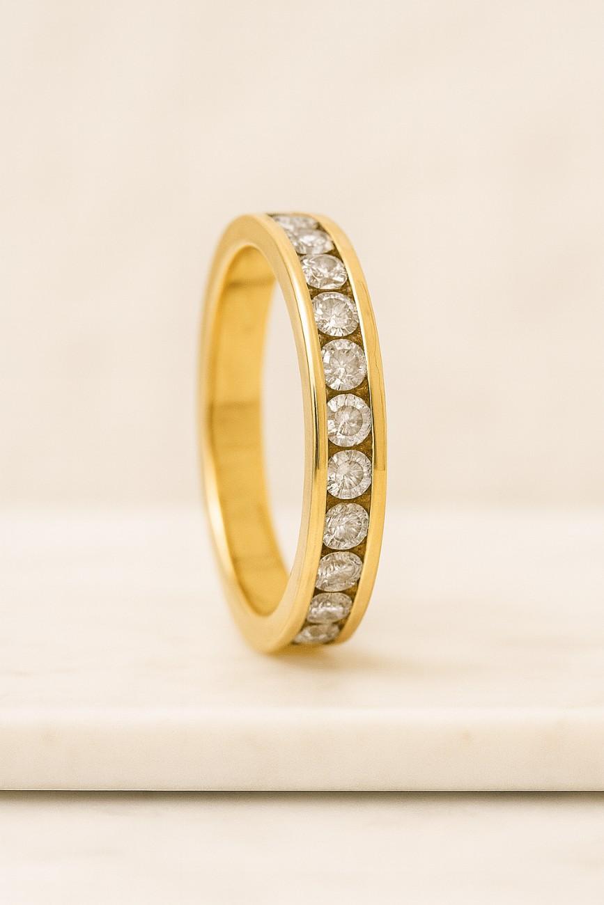 lab diamond wedding band channel set half eternity round diamond channel set lab grown diamond eternity band