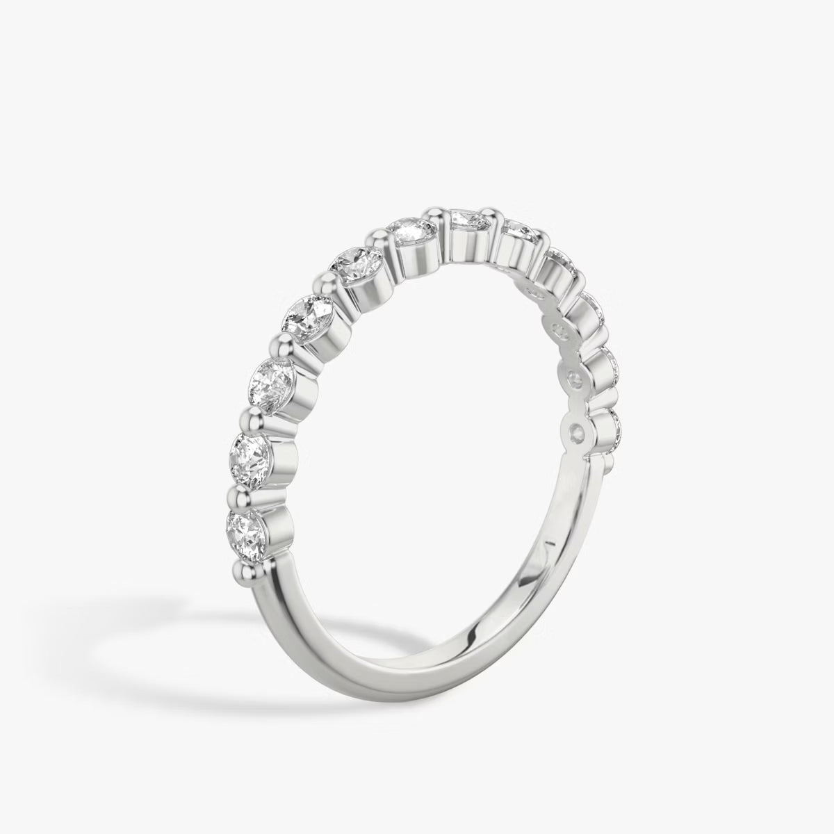 Half Eternity Stackable Promise Band, Matching Band For Her
