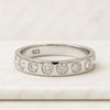 Flush Set Moissanite Round Diamond Wedding Band