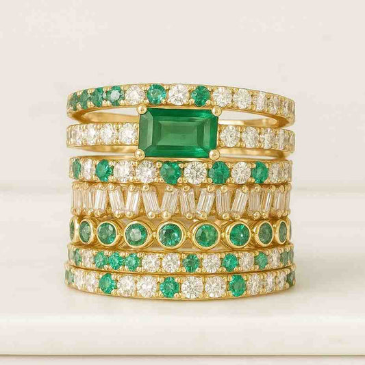 Half Eternity Wedding Ring Thin Diamond Band for Gift 14K Solid Gold Micro Pave Diamond Wedding Band