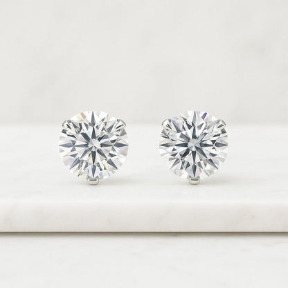 Halo Round Cut Lab Grown Earring Studs Flower Style Earrings Wedding Engagement Accessories