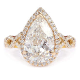 Halo Diamond Ring, 3 Prong Set Ring
