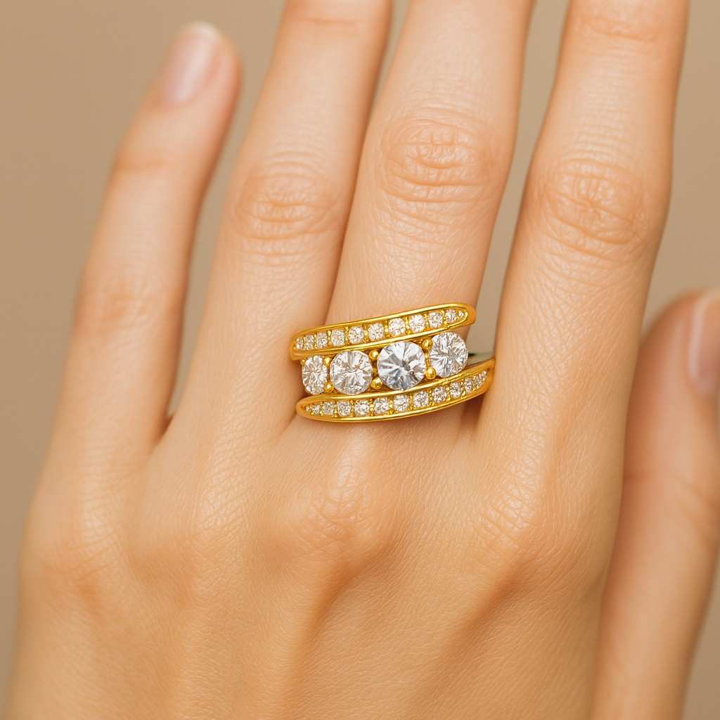 Halo Engagement Ring Round Diamond Proposal Ring for Her Round Cut Diamond Anniversary Ring For Her